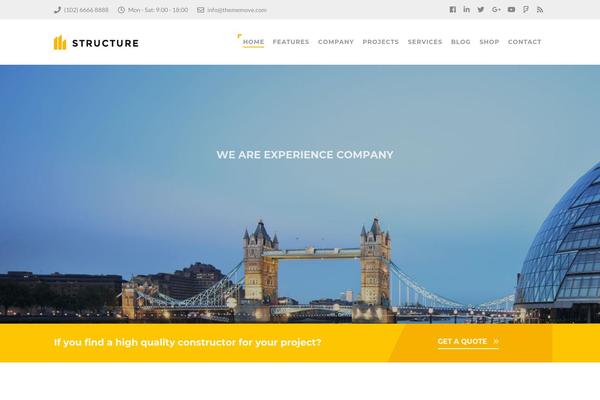 Structure theme site design template sample