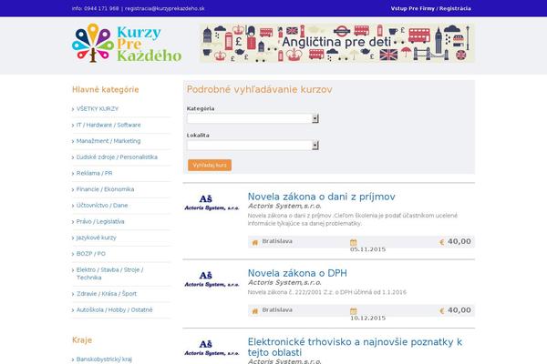 kurzyprekazdeho.sk site used Avada Child Theme