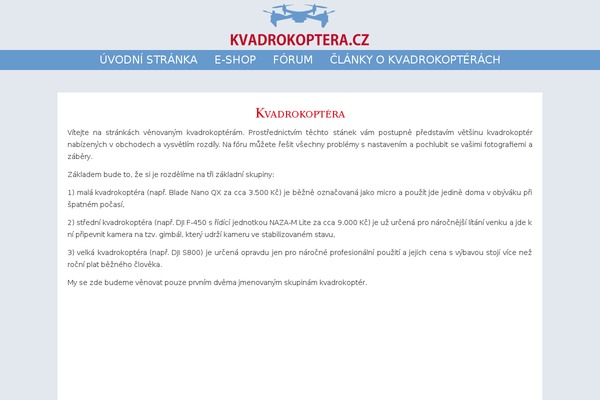 kvadrokoptera.cz site used T23