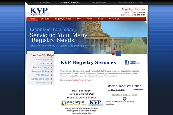 kvpregistry.ca site used Kvpregistry