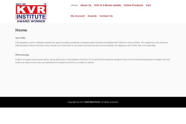 kvrinstitute.in site used Flat Responsive
