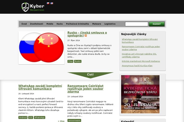 kyberbezpecnost.cz site used Newdesign