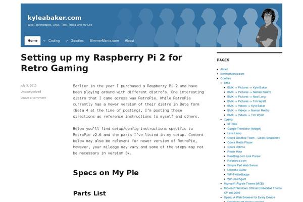 Twenty Sixteen theme site design template sample
