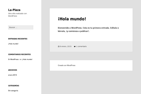 la-plaza.com site used Twenty Fifteen