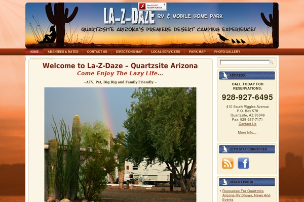 la-z-daze-quartzsite.com site used Lzdtheme2