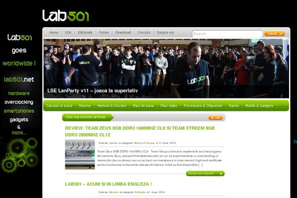 lab501.ro site used New Theme
