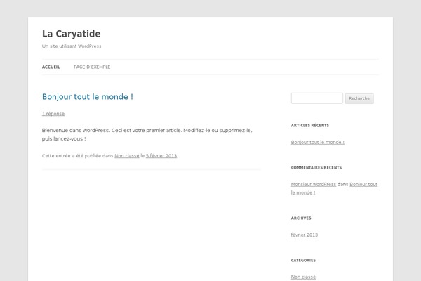 WordPress website example screenshot