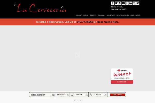 Restaurant website example screenshot