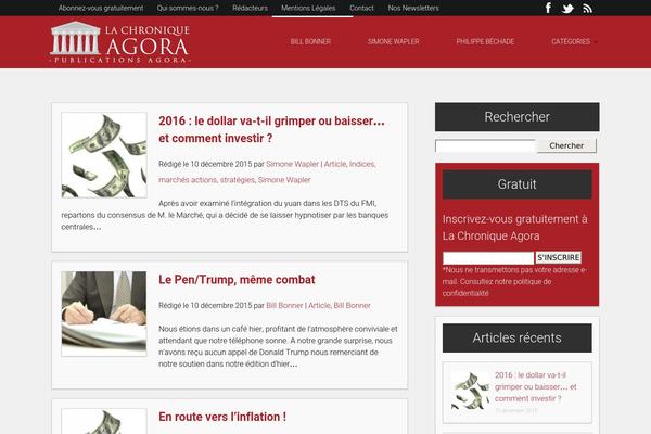 lachroniqueagora.com site used Agora2015