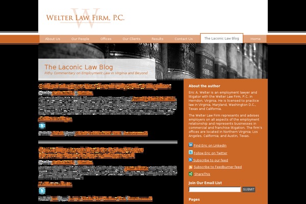 laconiclawblog.com site used Weltertheme