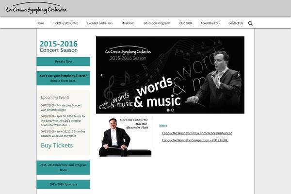 lacrossesymphony.org site used Laxso