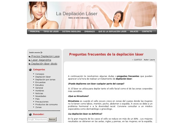 ladepilacionlaser.com site used Black-and-red-theme