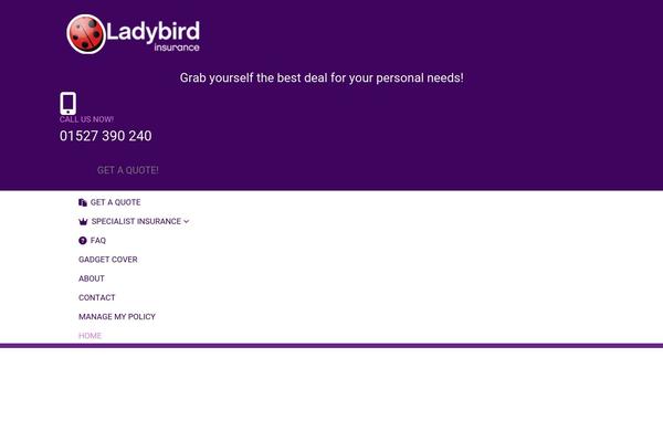 ladybirdinsurance.co.uk site used Ladybird-insurance