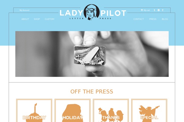 ladypilotletterpress.com site used Rox