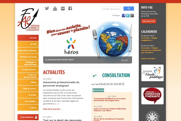 Site using Globalia_plugin_extranet_fae plugin