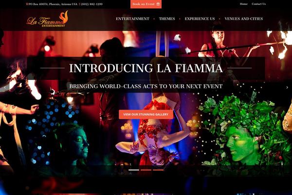 lafiammaentertainment.com site used Vienna-theme