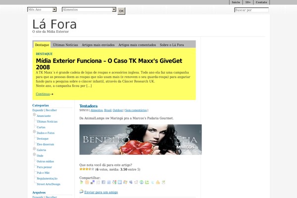 lafora.com.br site used Solostream-3-column