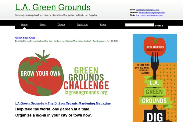 lagreengrounds.org site used My Blog