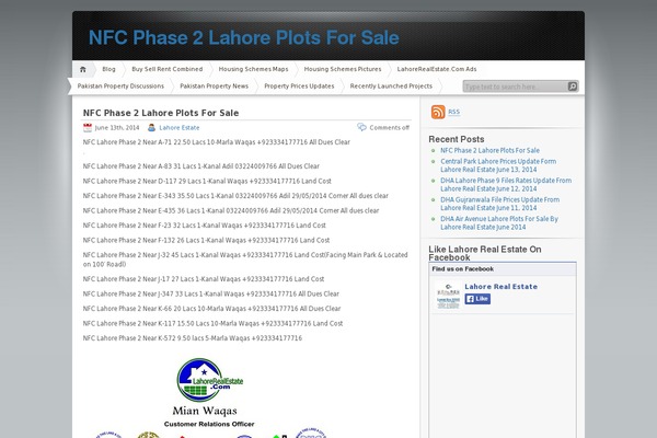 lahoreestate.org site used Lre