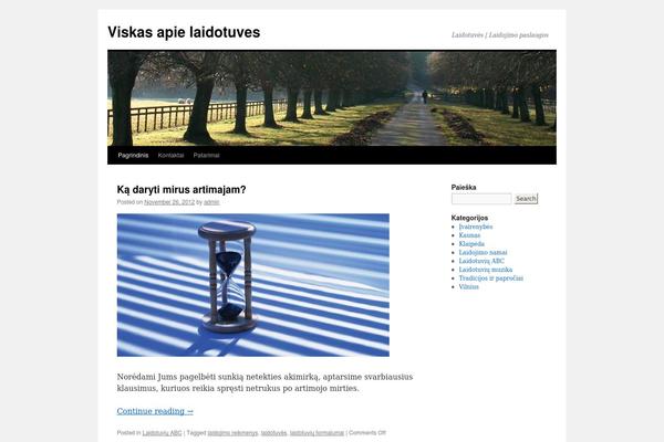 Twenty Ten theme site design template sample