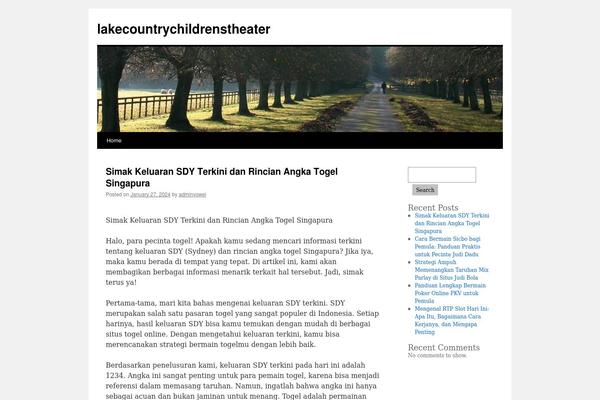 Twenty Ten theme site design template sample