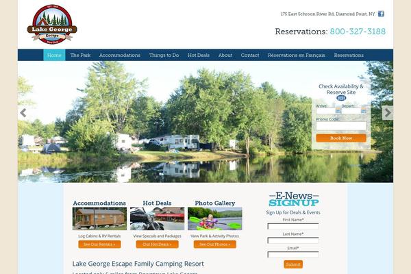 lakegeorgeescape.com site used Lakegeorgeescape