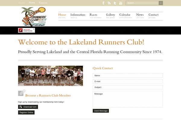 lakelandrunnersclub.org site used Duotive Three