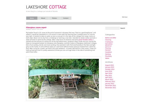 lakeshorecottage.ca site used Textback