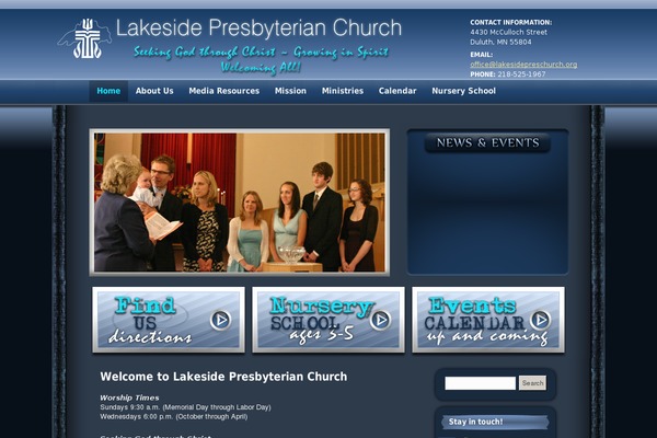 lakesidepreschurch.org site used Church-wp58