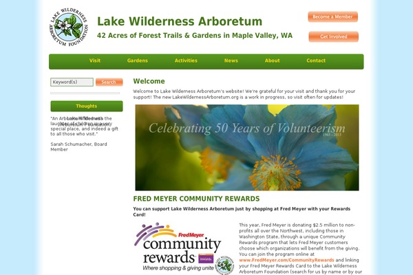 lakewildernessarboretum.org site used Lwa