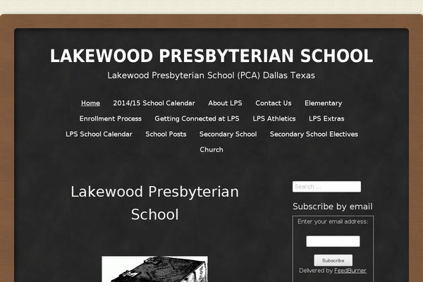 lakewoodpres.com site used Classic Chalkboard