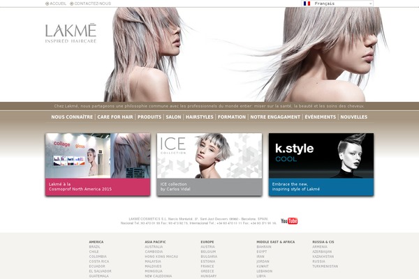 lakme.fr site used Roots