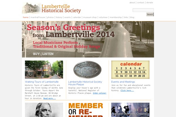 lambertvillehistoricalsociety.org site used Twentyten-lhs