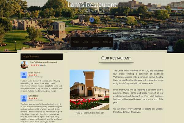 lams-restaurant.com site used Sixteen