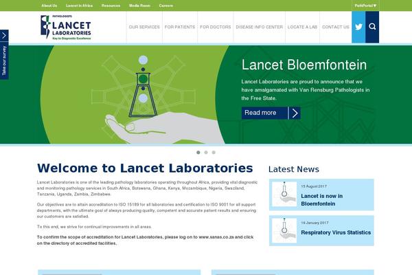 lancet.co.za site used Labflox