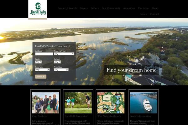 Landfall theme websites examples