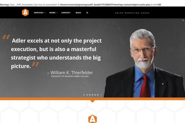 landingpages.co site used Adler-theme