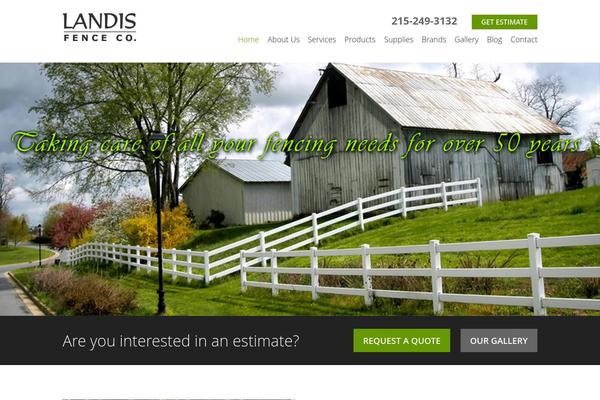 Landis theme site design template sample
