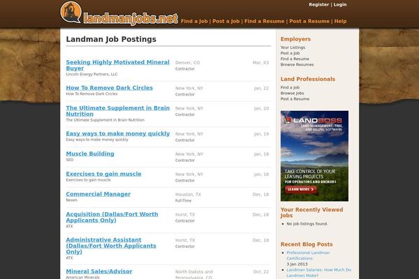 landmanjobs.net site used Wpjobboard-theme