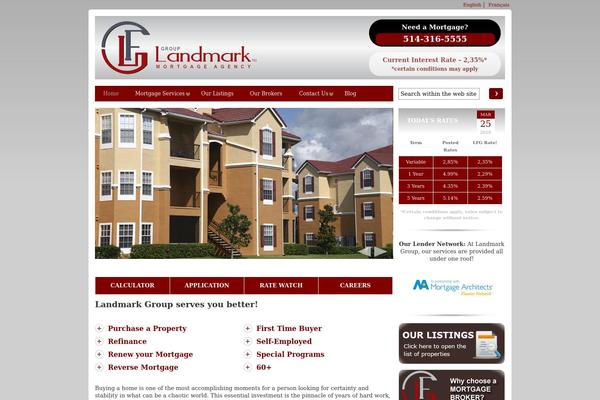 Landmark theme site design template sample