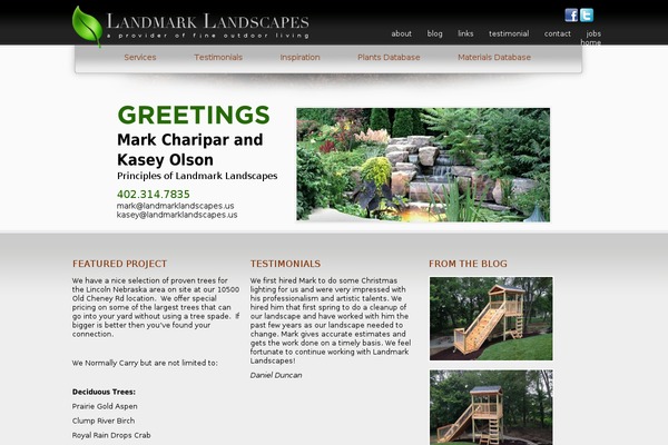 Landmark theme site design template sample
