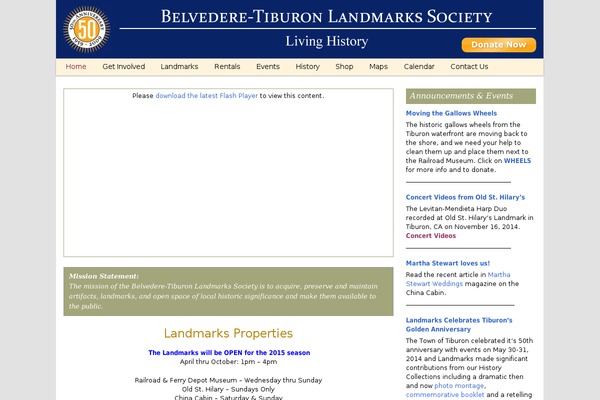 landmarkssociety.com site used Landmarks