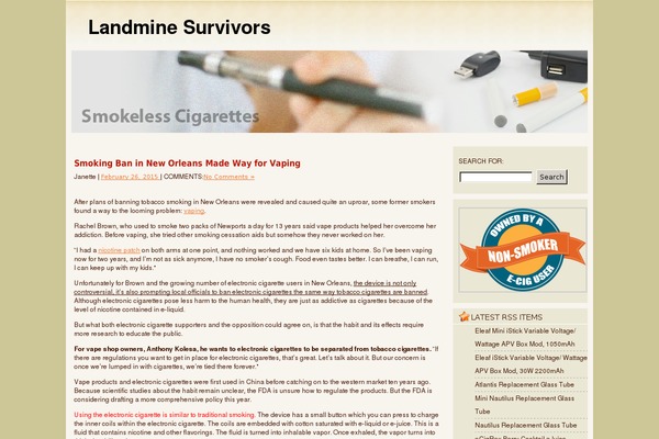 landminesurvivors.org site used Set_Sail