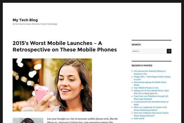 Twenty Fifteen theme site design template sample