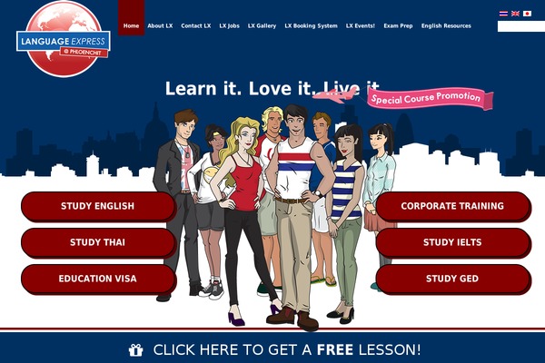 languageexpress.co.th site used Aspro