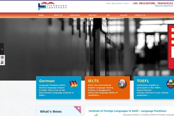 Language theme site design template sample