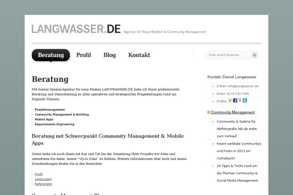 langwasser.de site used Theme1140