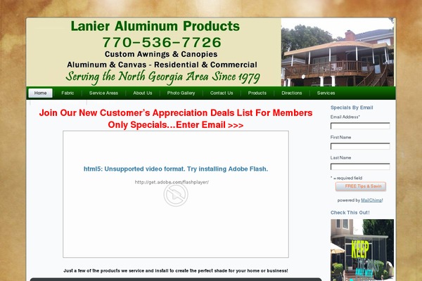 lanieraluminumproducts.com site used Lanieraluminum2