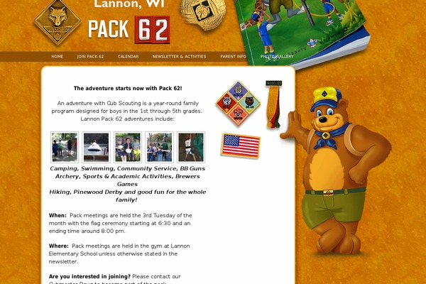 lannonpack62.com site used Cubscouts