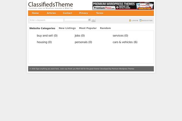 Classifiedstheme theme site design template sample